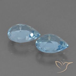 Shop natural 1.61ct Bleu Suisse Topaze gems, En forme de poire, from Brésil at GemSelect. In stock, global shipping!