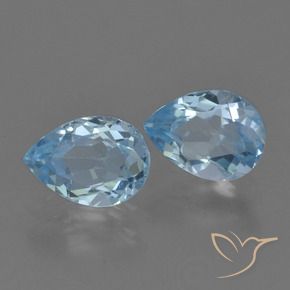 Shop natural 1.66ct Bleu Suisse Topaze gems, En forme de poire, from Brésil at GemSelect. In stock, global shipping!