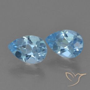 Shop natural 1.63ct Bleu Suisse Topaze gems, En forme de poire, from Brésil at GemSelect. In stock, global shipping!
