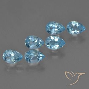 Shop natural 3.32ct Bleu ciel Topaze gems, En forme de poire, from Brésil at GemSelect. In stock, global shipping!