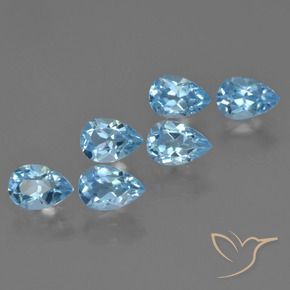 Shop natural 3.51ct Bleu Suisse Topaze gems, En forme de poire, from Brésil at GemSelect. In stock, global shipping!