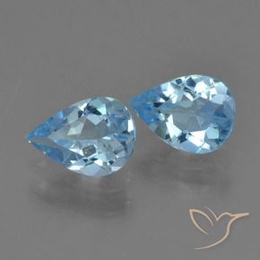 Shop natural 1.39ct Bleu ciel Topaze gems, En forme de poire, from Brésil at GemSelect. In stock, global shipping!