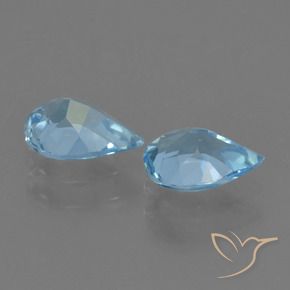 Shop natural 1.39ct Bleu ciel Topaze gems, En forme de poire, from Brésil at GemSelect. In stock, global shipping!