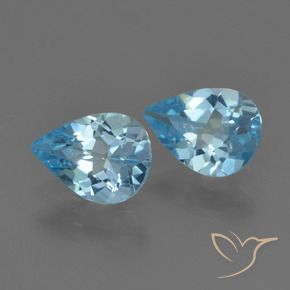 Shop natural 1.45ct Bleu ciel Topaze gems, En forme de poire, from Brésil at GemSelect. In stock, global shipping!