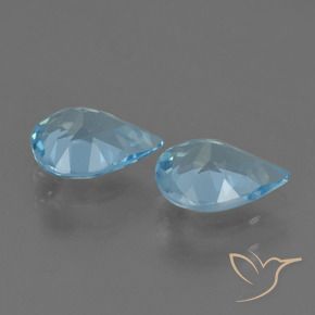 Shop natural 1.45ct Bleu ciel Topaze gems, En forme de poire, from Brésil at GemSelect. In stock, global shipping!