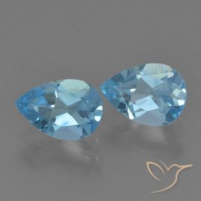 Shop natural 1.67ct Bleu Suisse Topaze gems, En forme de poire, from Brésil at GemSelect. In stock, global shipping!