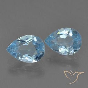 Shop natural 1.61ct Bleu Suisse Topaze gems, En forme de poire, from Brésil at GemSelect. In stock, global shipping!