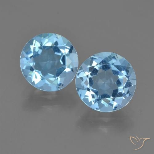 4.75ctw Naturel Bleu Suisse Topaze, Tour, VS