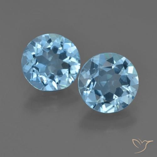 4.31ctw Naturel Bleu Suisse Topaze, Tour, VVS-VS