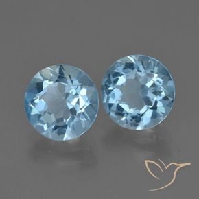Achetez naturel 4,73ct bleu suisse topaze gems, coupe roude, en provenance brésil chez gemselect. en stock, livraison internationale!