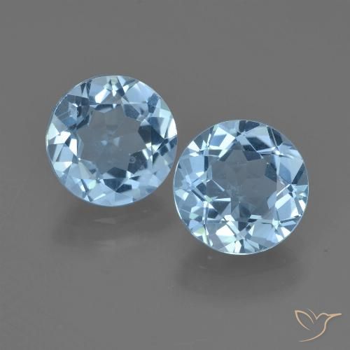 4.39ctw Naturel Bleu ciel Topaze, Tour, VVS-VS