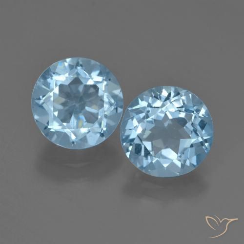 4.59ctw Naturel Bleu Suisse Topaze, Tour, VS