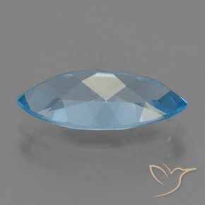 Topaze Bleu Suisse naturelle Marquise, 3.85 ct, VS