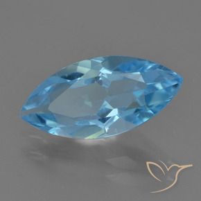 Topaze Bleu Suisse naturelle Marquise, 3.63 ct, VS