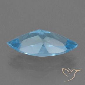 Topaze Bleu Suisse naturelle Marquise, 3.63 ct, VS