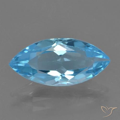 3.60ct Naturel Bleu Suisse Topaze, Marquise, VS