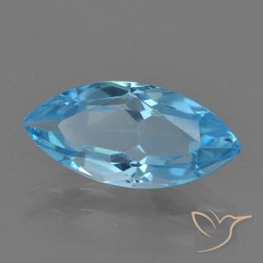 Topaze Bleu Suisse naturelle Marquise, 3.60 ct, VS