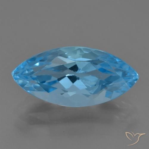 4.14ct Naturel Bleu Suisse Topaze, Marquise, VS