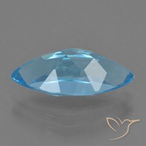 Topaze Bleu Suisse naturelle Marquise, 4.14 ct, VS