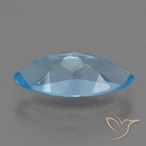 Topaze Bleu Suisse naturelle Marquise, 3.80 ct, VS