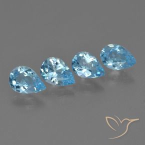 Shop natural 2.96ct Bleu Suisse Topaze gems, En forme de poire, from Brésil at GemSelect. In stock, global shipping!