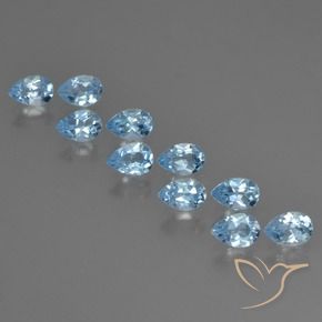 Shop natural 5.34ct Bleu ciel Topaze gems, En forme de poire, from Brésil at GemSelect. In stock, global shipping!