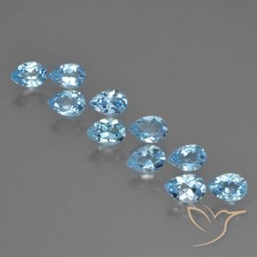 Shop natural 5.16ct Bleu ciel Topaze gems, En forme de poire, from Brésil at GemSelect. In stock, global shipping!
