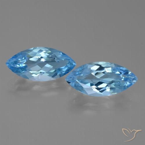 Shop natural 7.44ct Bleu Suisse Topaze gems, Marquise, from Brésil at GemSelect. In stock, global shipping!