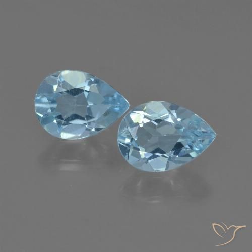 1.52ctw Naturel Bleu ciel Topaze, En forme de poire, VS