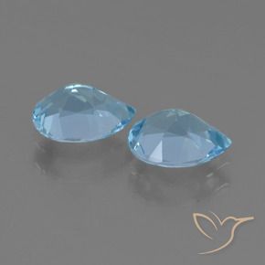 Shop natural 1.73ct Bleu ciel Topaze gems, En forme de poire, from Brésil at GemSelect. In stock, global shipping!
