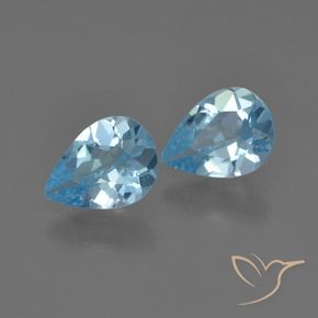 Shop natural 1.44ct Bleu ciel Topaze gems, En forme de poire, from Brésil at GemSelect. In stock, global shipping!