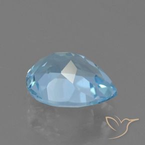 Topaze Bleu ciel naturelle En forme de poire, 0.88 ct, VS
