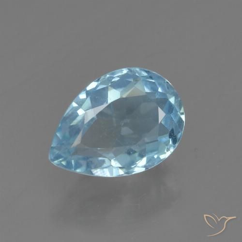 0.87ct Naturel Bleu ciel Topaze, En forme de poire, VS