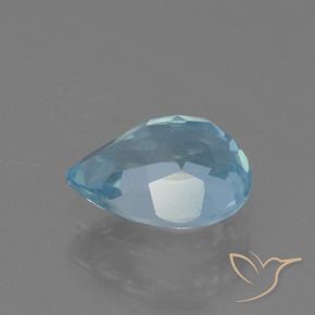 Topaze Bleu ciel naturelle En forme de poire, 0.87 ct, VS