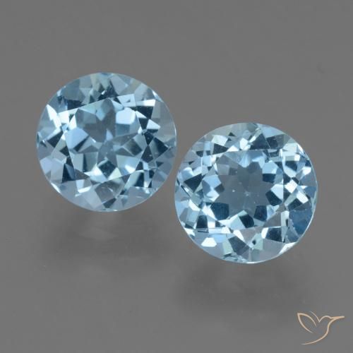 4.57ctw Naturel Bleu ciel Topaze, Tour, VS