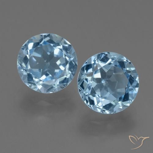 4.58ctw Naturel Bleu ciel Topaze, Tour, VS