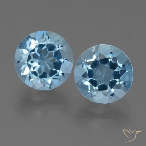 4.74ctw Naturel Bleu ciel Topaze, Tour, VS