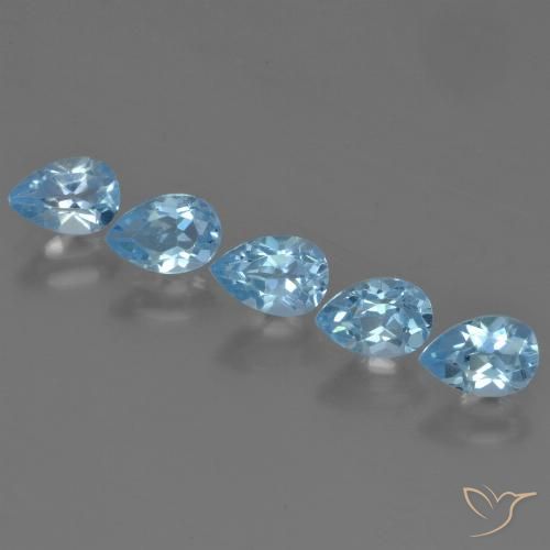 2.82ctw Naturel Bleu ciel Topaze, En forme de poire, VS
