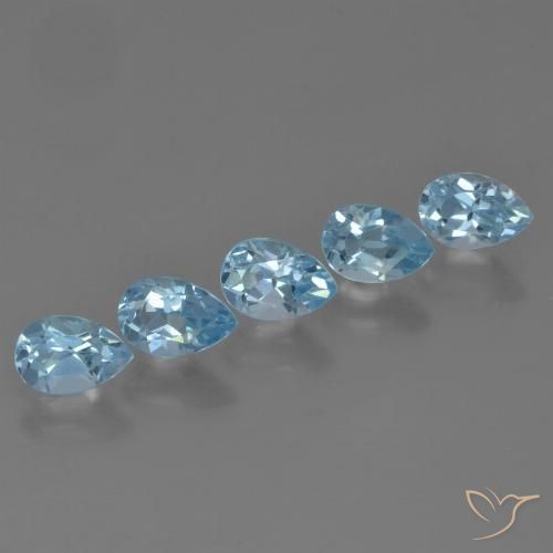 2.90ctw Naturel Bleu ciel Topaze, En forme de poire, VS