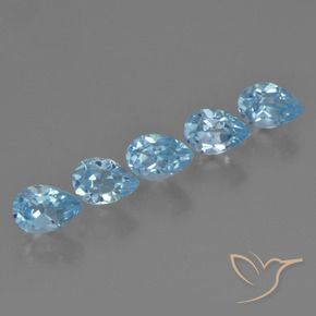 Shop natural 3.16ct Bleu ciel Topaze gems, En forme de poire, from Brésil at GemSelect. In stock, global shipping!
