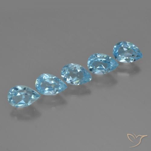 Shop natural 2.89ct Bleu Suisse Topaze gems, En forme de poire, from Brésil at GemSelect. In stock, global shipping!