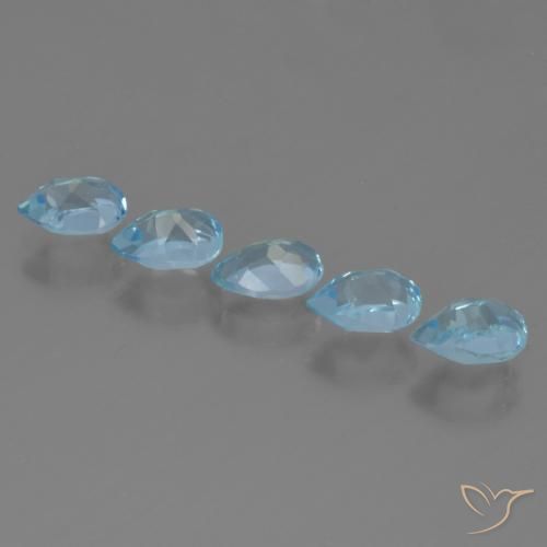 Shop natural 2.89ct Bleu Suisse Topaze gems, En forme de poire, from Brésil at GemSelect. In stock, global shipping!