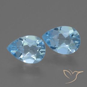 Shop natural 1.53ct Bleu ciel Topaze gems, En forme de poire, from Brésil at GemSelect. In stock, global shipping!