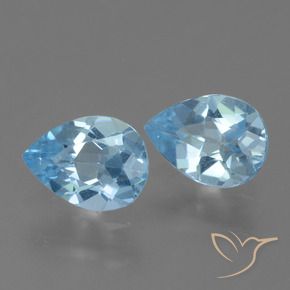 Shop natural 1.55ct Bleu ciel Topaze gems, En forme de poire, from Brésil at GemSelect. In stock, global shipping!