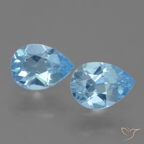 1.57ctw Naturel Bleu ciel Topaze, En forme de poire, VS