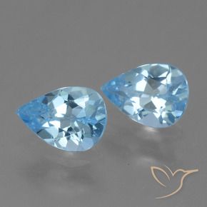 Shop natural 1.55ct Bleu ciel Topaze gems, En forme de poire, from Brésil at GemSelect. In stock, global shipping!