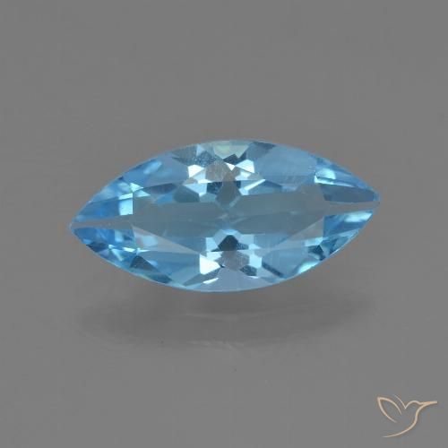 3.08ct Naturel Bleu Suisse Topaze, Marquise, VS