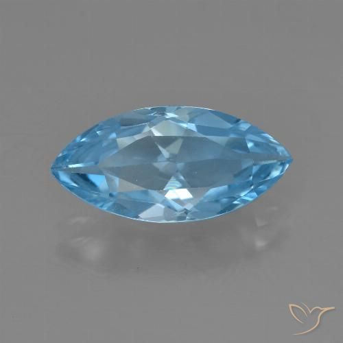 3.81ct Naturel Bleu Suisse Topaze, Marquise, VS