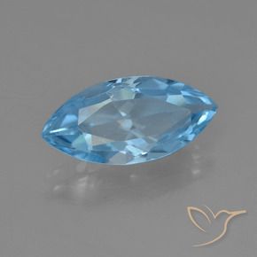 Topaze Bleu Suisse naturelle Marquise, 3.81 ct, VS