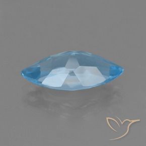 Topaze Bleu Suisse naturelle Marquise, 3.81 ct, VS
